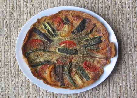 Tarte aux batonnets de légumes d'été