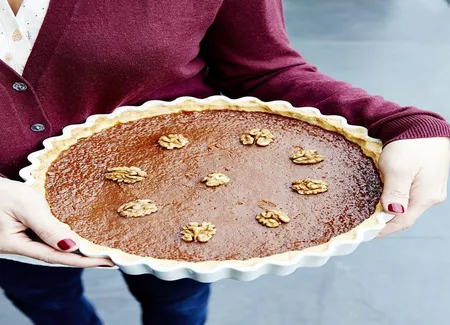 Tarte aux noix et caramel