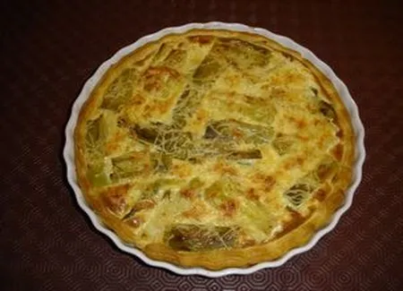 Tarte aux poireaux à la noix de muscade