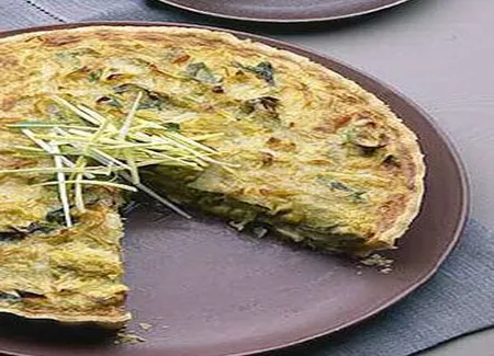 Tarte aux poireaux et comté