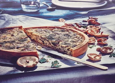 Tarte aux shiitakés et à l'ail
