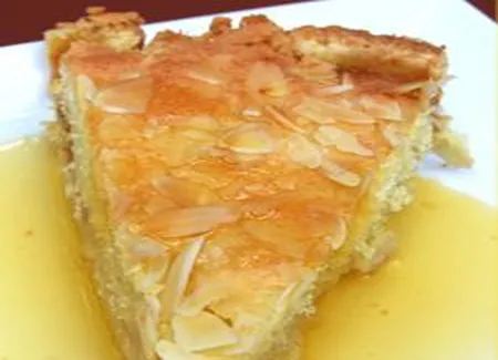 Tarte bakewell, caramel pimenté à la marmelade