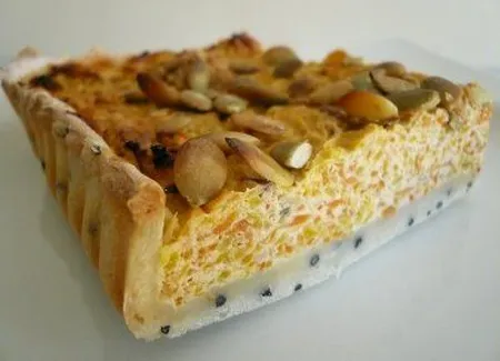 Tarte broussienne et marine, en dégradé de carottes