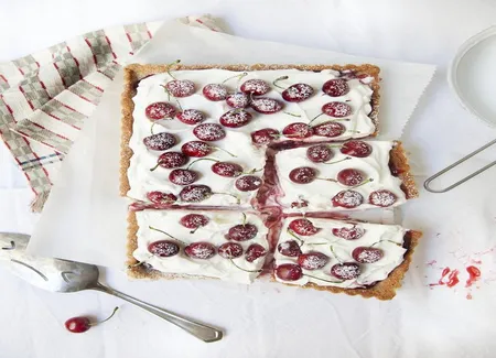 Tarte cheese-cake aux cerises