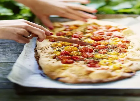 Tarte chèvre et tomates-cerises