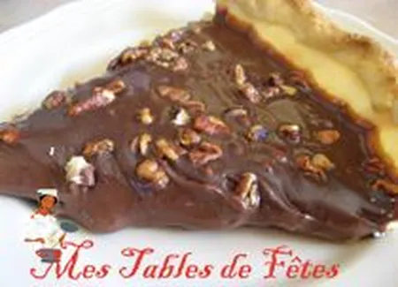Tarte chocolat au lait nutella et noix de pécan