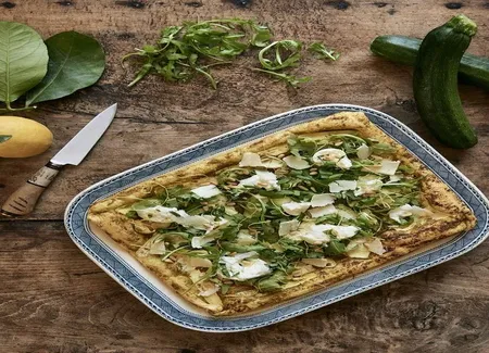 Tarte courgettes et burrata