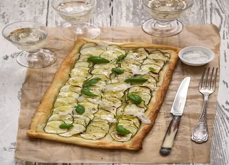 Tarte fine aux courgettes