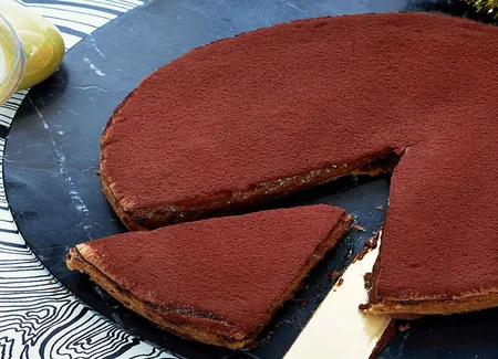 Tarte fine sablée au chocolat de mathieu pacaud