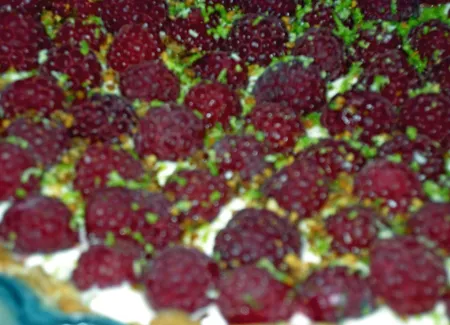 Tarte framboises coco lemon curd