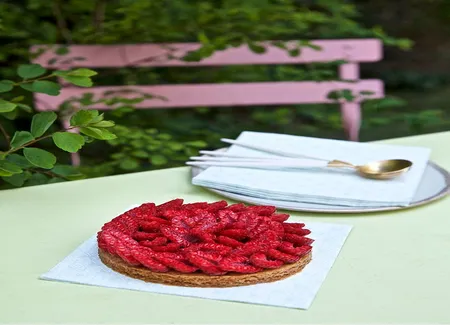 Tarte friable à la framboise de christophe michalak