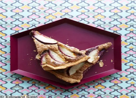 Tarte nectarines et noisettes