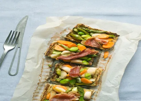 Tarte printanière au jambon