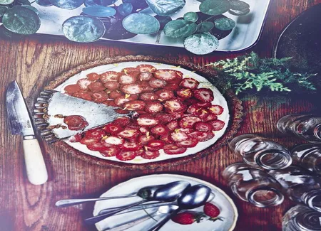 Tarte raw aux fraises sans gluten