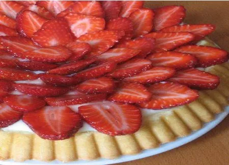 Tarte renversée aux fraises