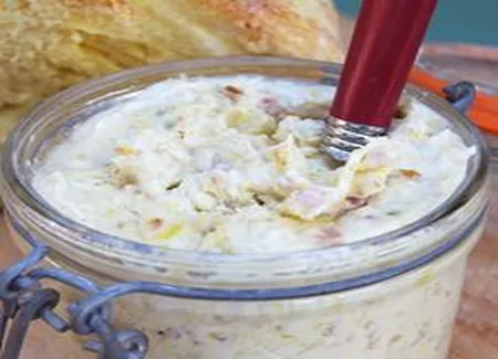 Tartinade de bacon et poireau