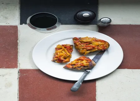 Tartine oignons-poivrons
