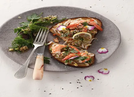 Tartines asiatiques aux crevettes