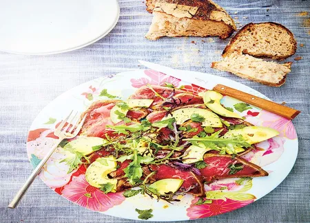 Tataki de boeuf et avocat