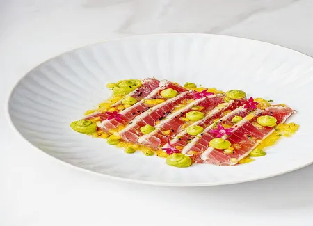 Tataki de thon à la mangue