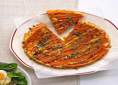 Tatin de carottes au rocamadour