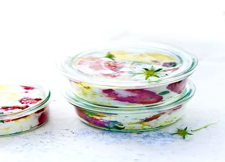 Terrine de chèvre et fraises