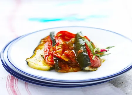 Terrine de légumes grillés et mozzarella