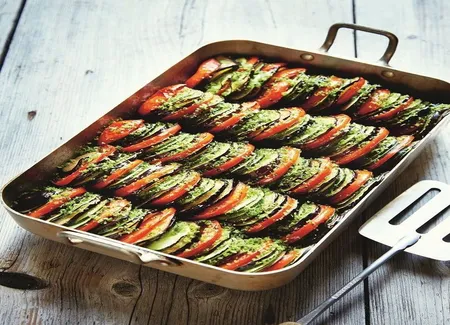 Tian de légumes au canard