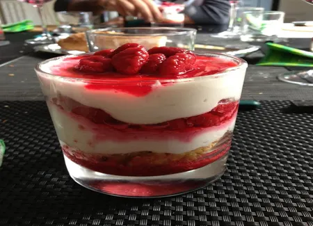 Tiramisu léger aux framboises