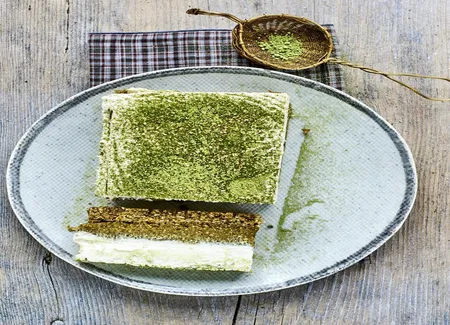 Tiramisu vegan au matcha et lait de coco