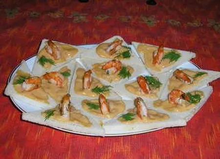 Toats aux gambas