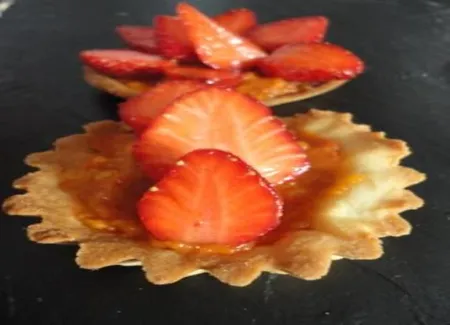 Tomate et fraise en tartelette