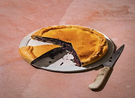 Tourte à la chicorée de trévise