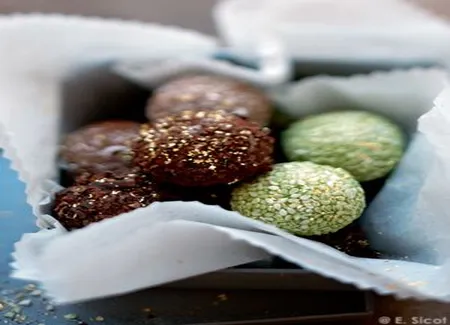 Truffes au chocolat, chocolat au lait-passion