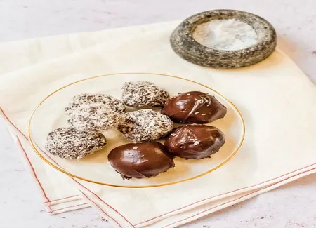 Truffes au chocolat noir, fleur de sel, rhum
