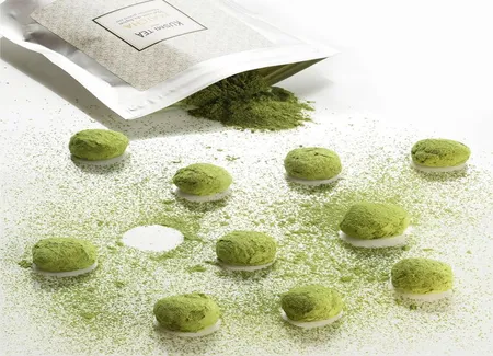 Truffes lait de coco chocolat blanc au thé matcha