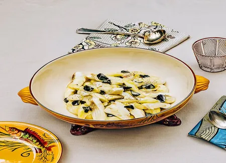 Turbot de ligne, grenailles et truffe