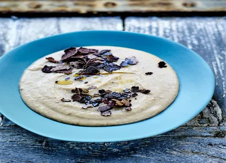 Velouté de châtaigne, crackers maison