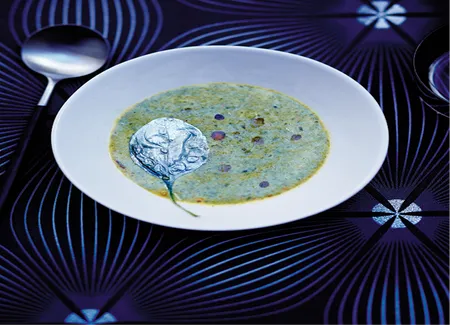 Velouté de cresson, raifort et curry fumé