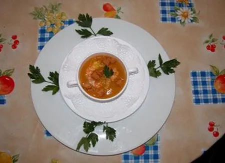 Velouté de giromon aux crevettes