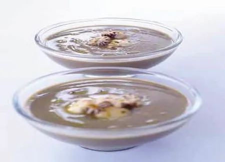 Velouté de lentilles vertes aux chipirons