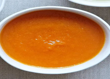 Velouté potimarron et café