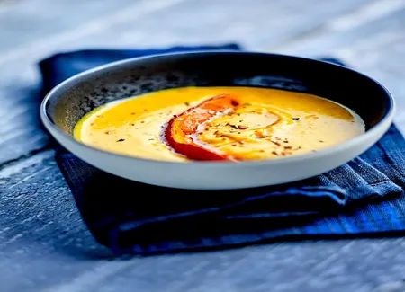 Velouté potimarron et lait d'amande