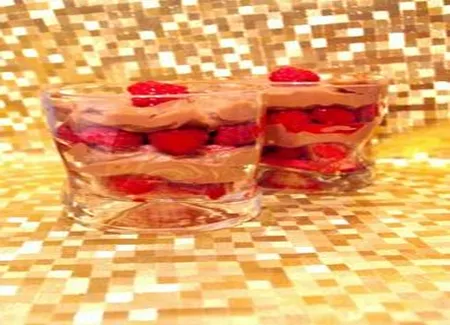 Verres des amoureux tiramisu framboises-nutella
