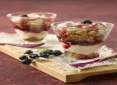 Verrine à la gelée de cassis