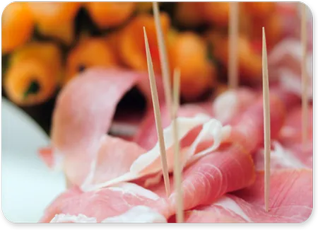 Verrine de melon et jambon de parme