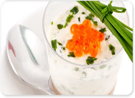 Verrine tzatziki crevettes
