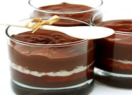 Verrines croustillantes aux trois chocolats