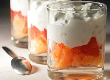 Verrines de saumon