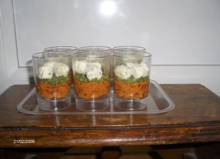 Verrines de tomates et tartare